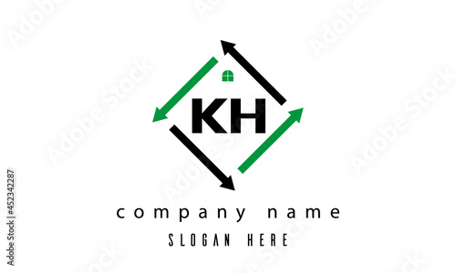 Free Download KH creative real estate letter logo - GFXLoad