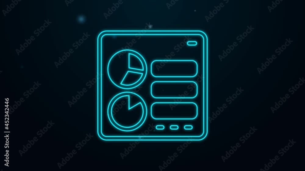 Glowing neon line Computer api interface icon isolated on black background. Application programming interface API technology. Software integration. 4K Video motion graphic animation Glowing neon line Computer api interface icon isolated on black background. Application programming interface API technology. Software integration. 4K Video motion graphic animation
