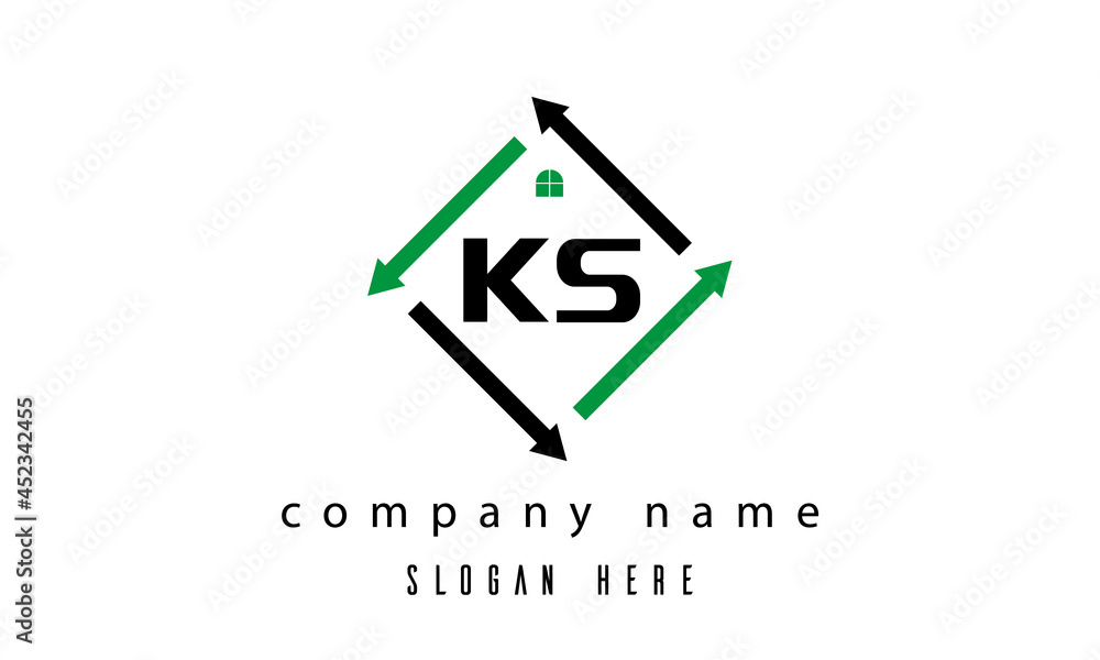 KS creative real estate letter logo KS creative real estate letter logo