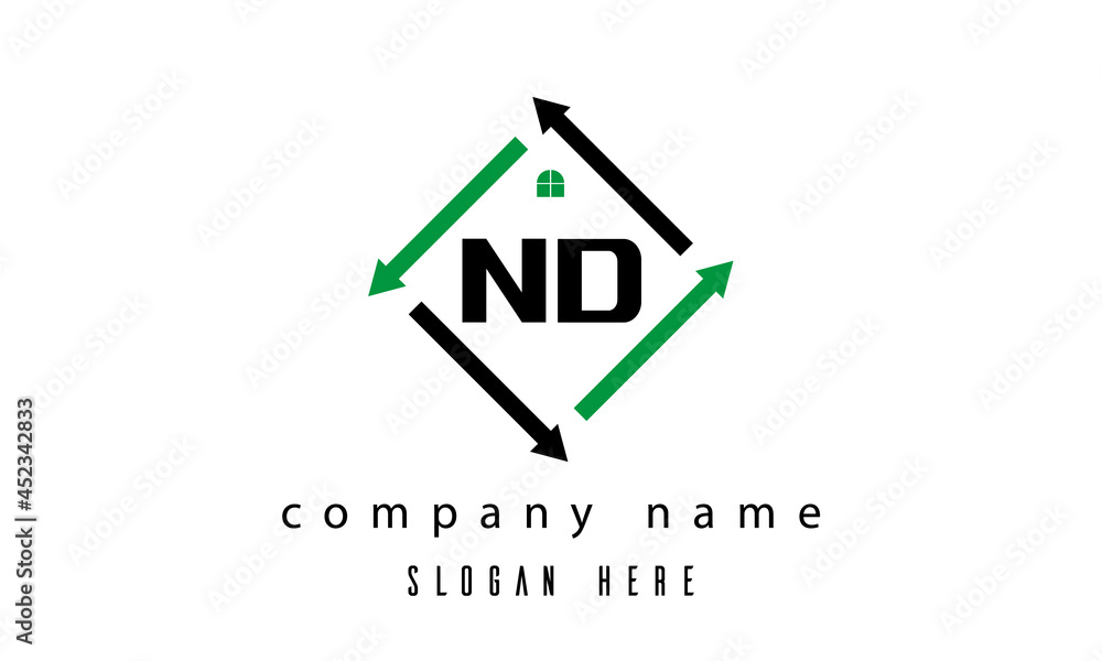 ND creative real estate letter logo ND creative real estate letter logo