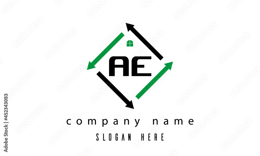AE creative real estate latter logo AE creative real estate latter logo