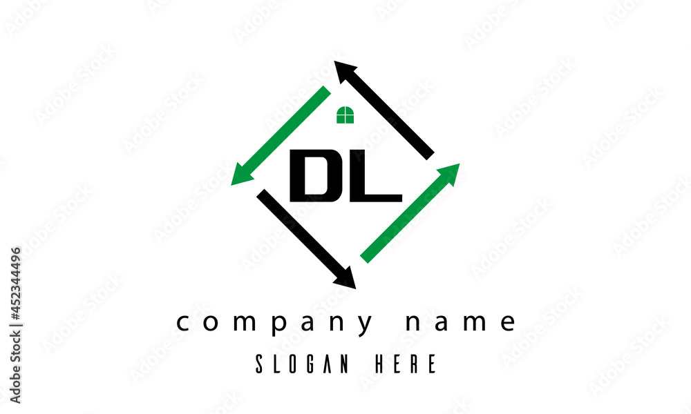 Fototapeta premium DL creative real estate latter logo