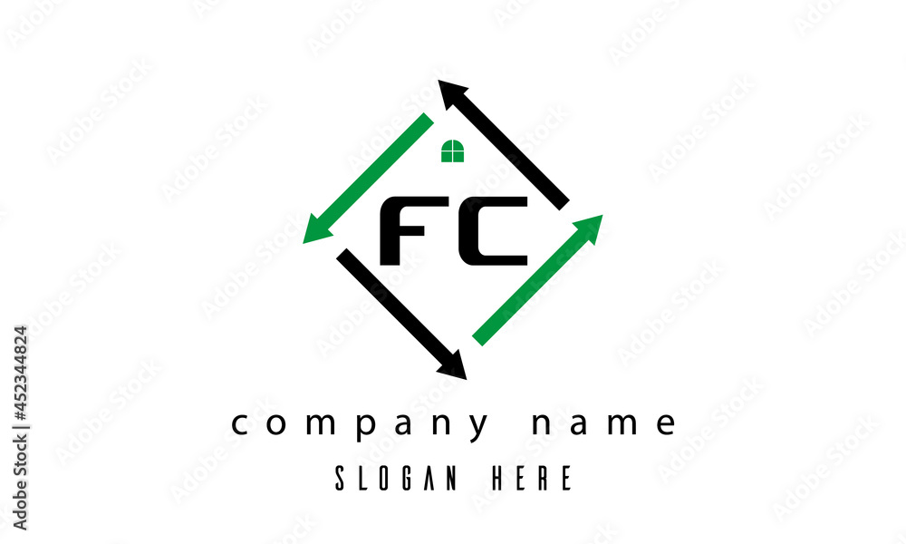 FC creative real estate letter logo FC creative real estate letter logo