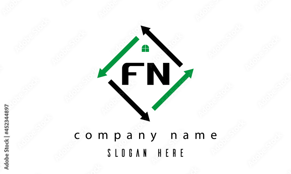 FN creative real estate letter logo