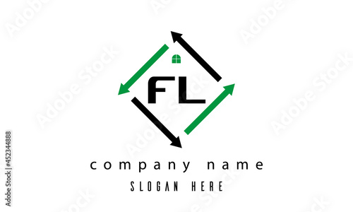 FL creative real estate letter logo