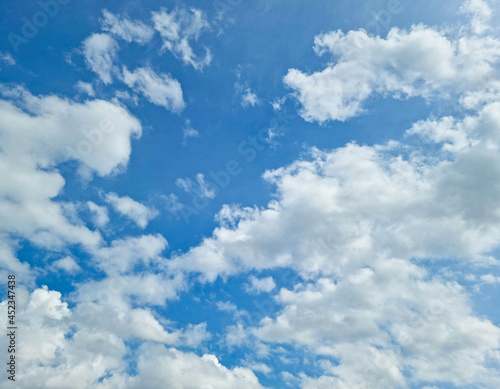 Natural blue sky background with clouds