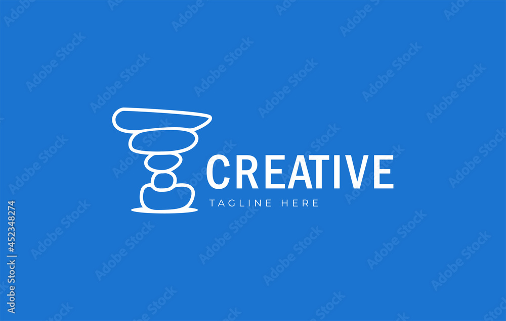 Balancing Rock Logo Design Template. Balanced stacked stone design. Creative Vector Icon Design Concept. Balancing Rock Logo Design Template. Balanced stacked stone design. Creative Vector Icon Design Concept.