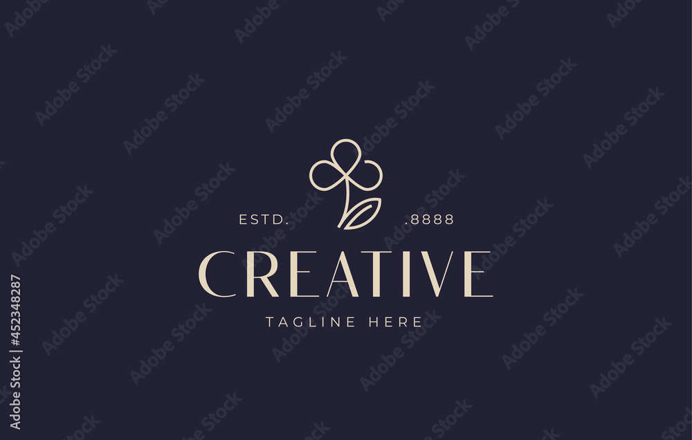 Simple Flower Logo Design Template. Minimalist Floral Line Design. Creative Vector Icon Design Concept. Simple Flower Logo Design Template. Minimalist Floral Line Design. Creative Vector Icon Design Concept.