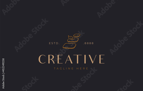 Stone Path Therapy Logo Design Template. Natural Health Stone Path Park. Creative Line Vector Icon Concept.