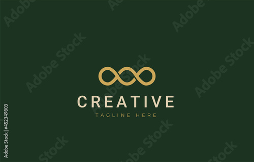 Three infinite circles. Triple Zero Logo Template, Triple O logo abstract.