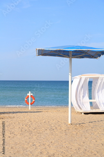 Sandy beach on a seashore 