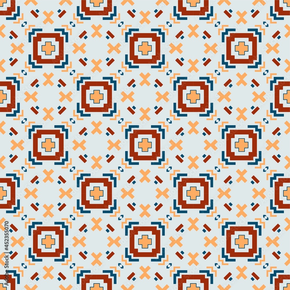 Modern pattern ornament. Abstract shape seamless design ready for print Modern pattern ornament. Abstract shape seamless design ready for print