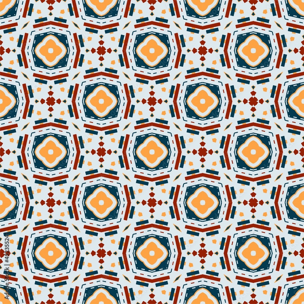 Modern pattern ornament. Abstract shape seamless design ready for print