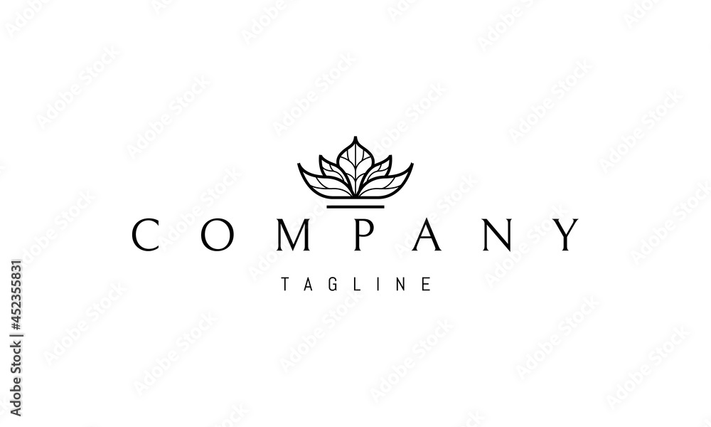 Vector logo on which an abstract image of a lotus flower with a pattern on the leaves. Vector logo on which an abstract image of a lotus flower with a pattern on the leaves.