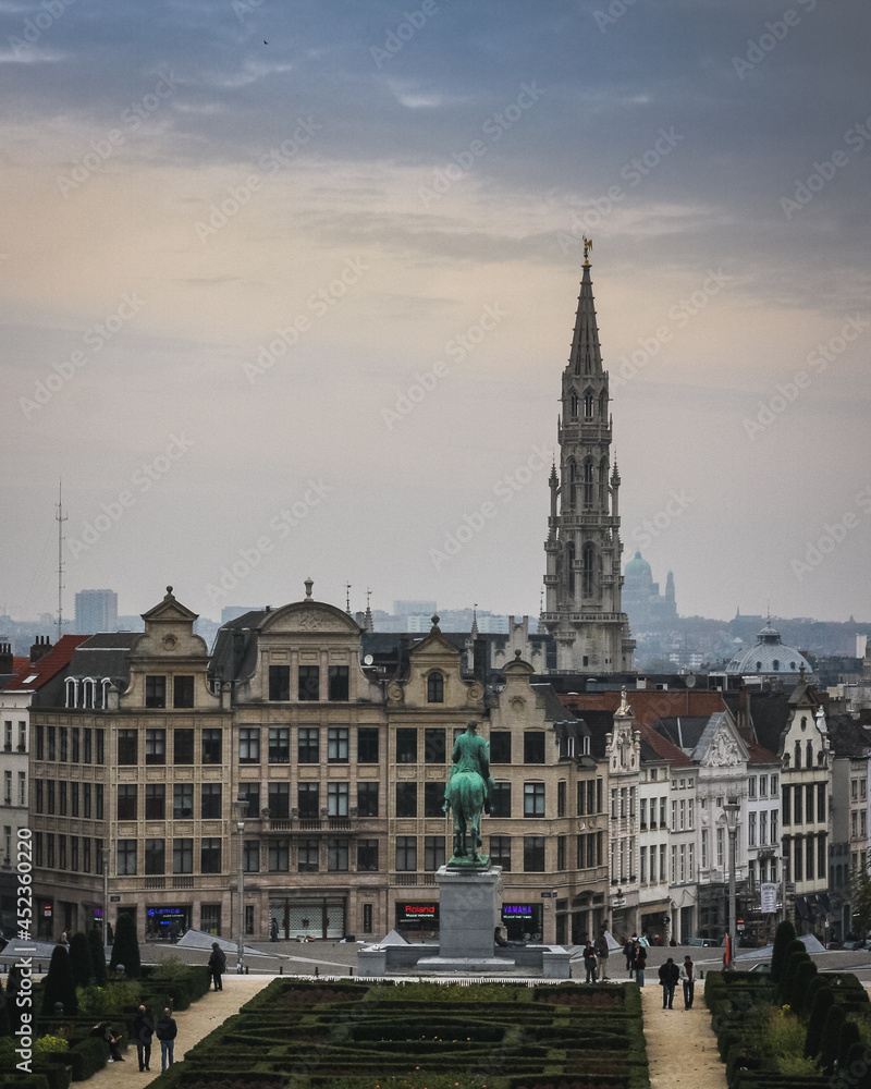 View to the old town of Brussels