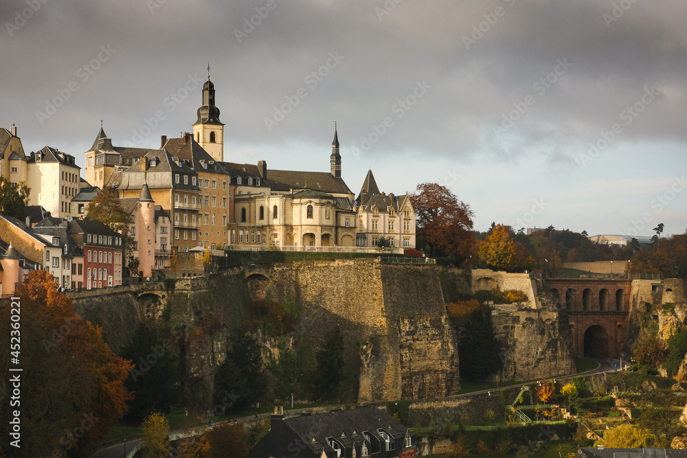 View to the old town of Luxembourg City