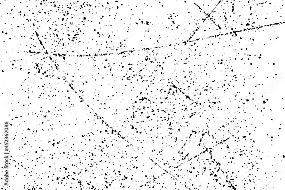 Grunge Black And White Urban. Dark Messy Dust Overlay Distress Background. Easy To Create Abstract Dotted, Scratched, Vintage Effect With Noise And Grain.Grunge Texture Vector