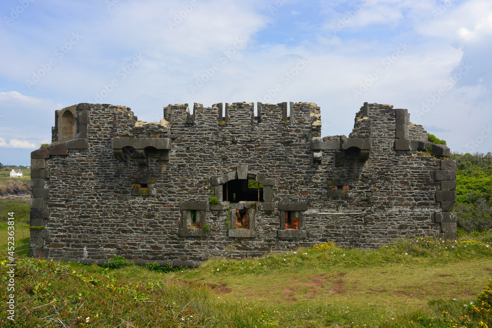 Fort de l'Aber (1862) sur l'île de l'Aber à Raguénez (29160 Crozon) , département du Finistère en région Bretagne, France