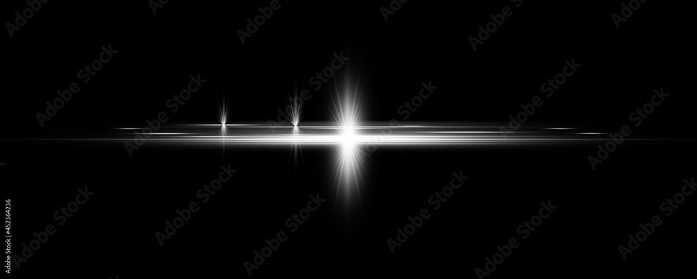 Fototapeta premium white dividers Lens flare effect. 3D rendering