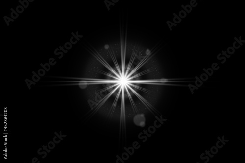 Wallpaper Mural Beautiful sun flush light flares. Glowing streaks on dark background Torontodigital.ca