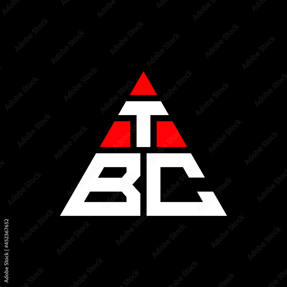 Vecteur Stock TBC triangle letter logo design with triangle shape. TBC
