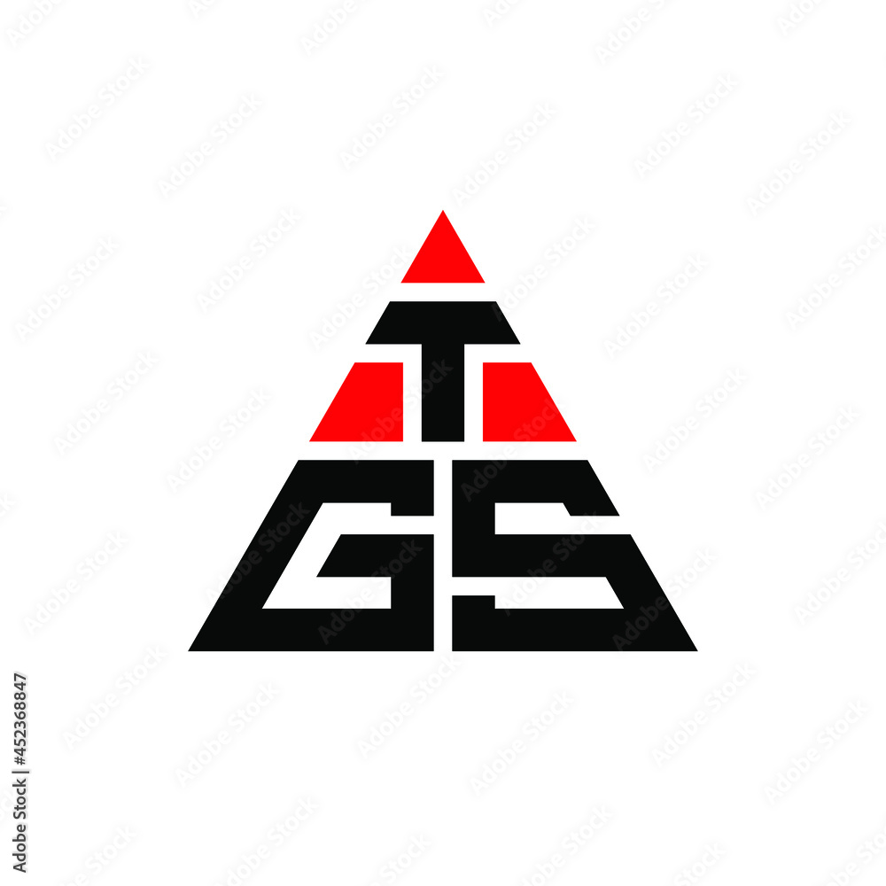 TGS triangle letter logo design with triangle shape. TGS triangle logo ...