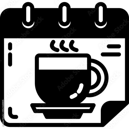 coffee solid line icon