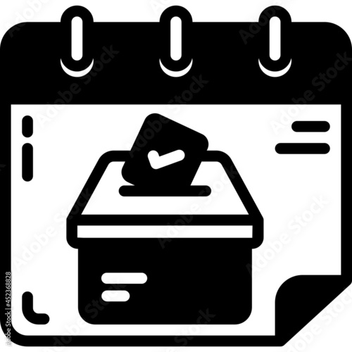 election solid line icon