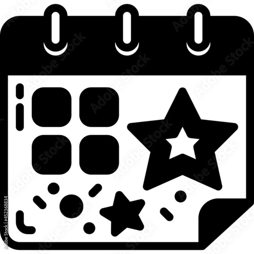 Event solid line icon