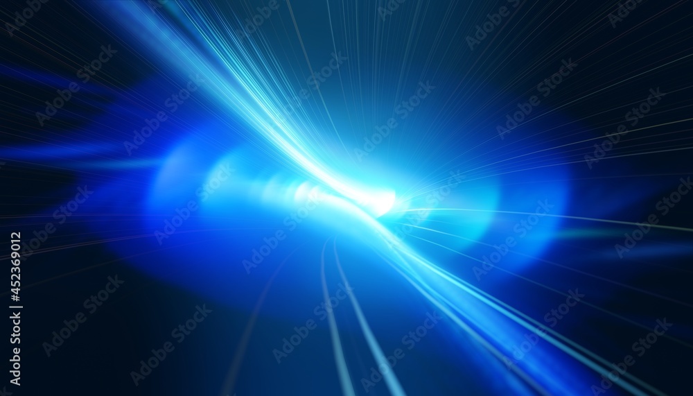 Glasfaser FTTH Highspeed Internet DSL VPN-Tunnel blau schnell