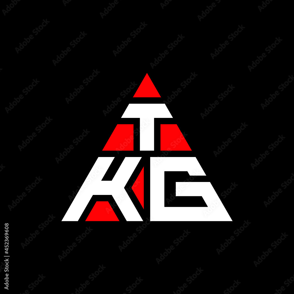 TKG triangle letter logo design with triangle shape. TKG triangle logo ...