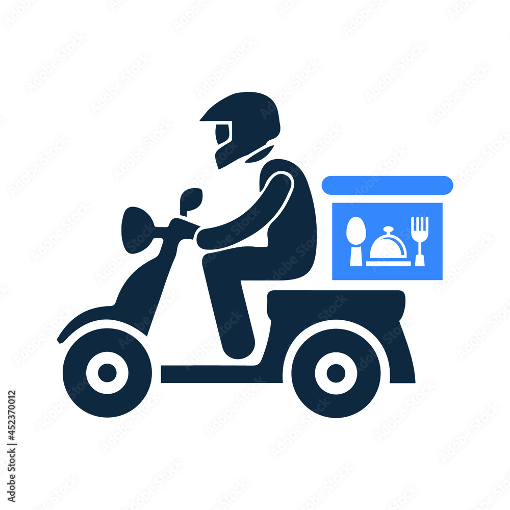 Delivery, food, rider, worker icon. Simple design. Delivery, food, rider, worker icon. Simple design.
