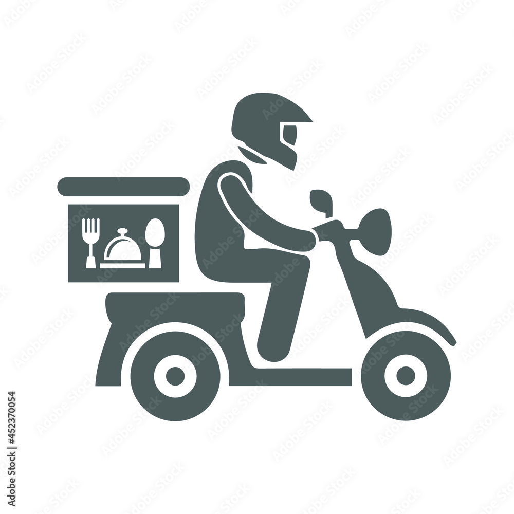 Delivery Icons Set. Collection Of Black And White Icons With Urgent Delivery.  Vector Illustration Of A Food Delivery On A Motorcycle. Royalty Free SVG,  Cliparts, Vectors, and Stock Illustration. Image 130324364.