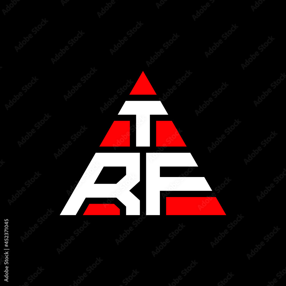 TRF triangle letter logo design with triangle shape. TRF triangle logo ...