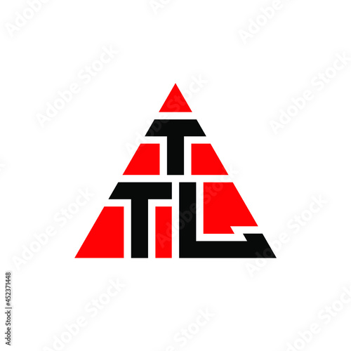 TTL triangle letter logo design with triangle shape. TTL triangle logo design monogram. TTL triangle vector logo template with red color. TTL triangular logo Simple, Elegant, and Luxurious Logo. TTL  photo