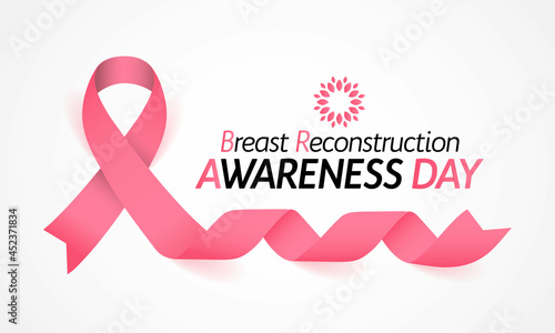 Breast Reconstruction awareness day is observed every year on the third Wednesday of October. it is the surgical process of rebuilding the shape and look of a breast. Vector illustration