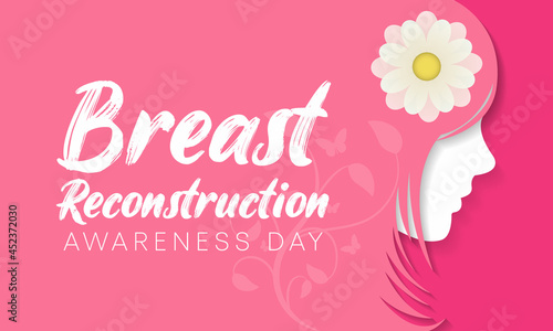 Breast Reconstruction awareness day is observed every year on the third Wednesday of October. it is the surgical process of rebuilding the shape and look of a breast. Vector illustration