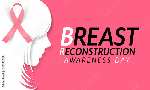 Breast Reconstruction awareness day is observed every year on the third Wednesday of October. it is the surgical process of rebuilding the shape and look of a breast. Vector illustration