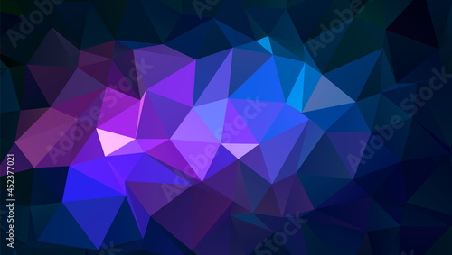 Trendy polygonal space background. Colorful geometric galaxy illustration