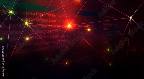 Futuristic Digital Technology Vector Background. Cyber Attack, Ransomware, Malware, Scareware