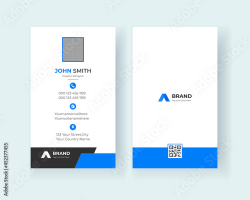 Modern ID Card Set.Clean and Minimal Business Card.Corporate ID Card Design Template.Professional Identity Card Template Vector.