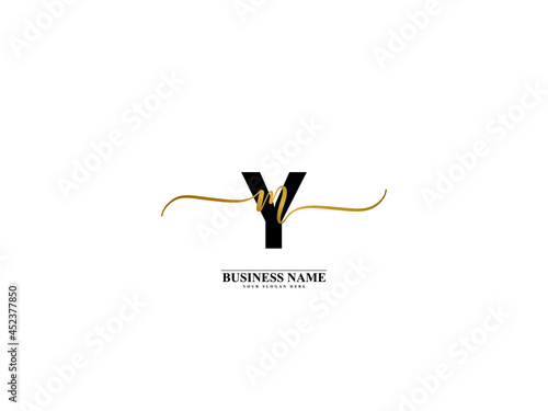 Letter YN Logo, creative yn ny signature logo for wedding, fashion, apparel and clothing brand or any kind of business