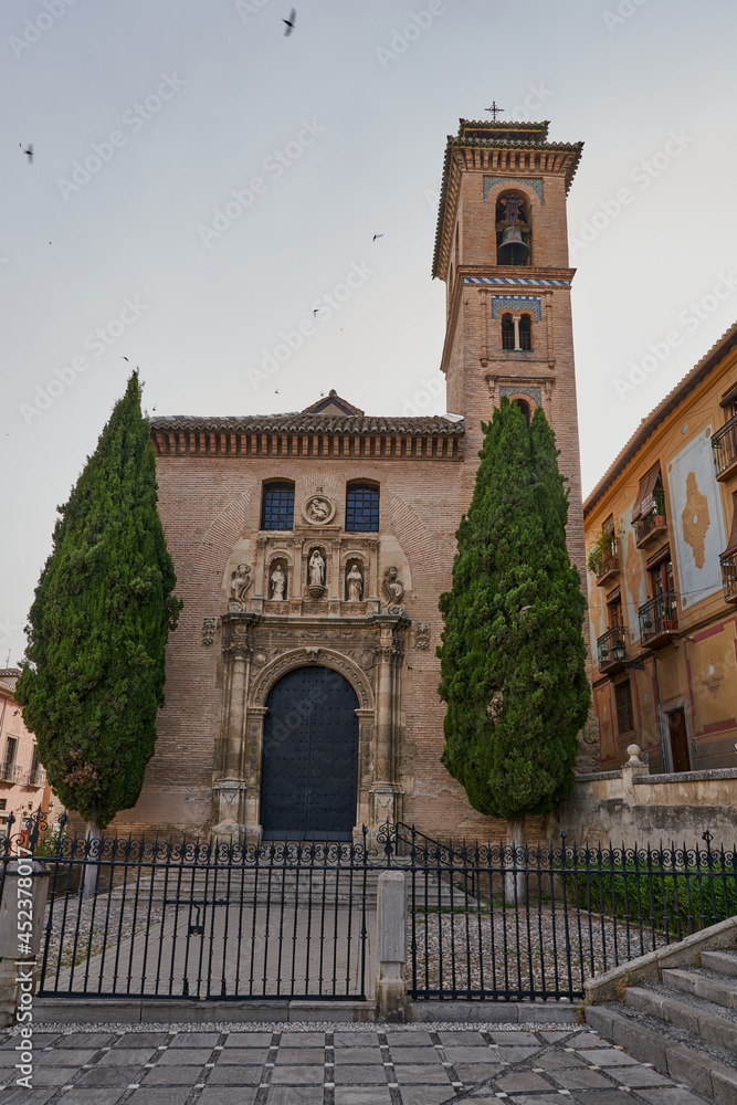 Church of Santa Ana in Granada, Spain. 