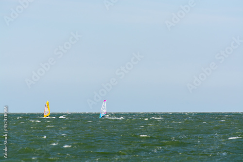 Extreem watersport in cold water of North Sea photo