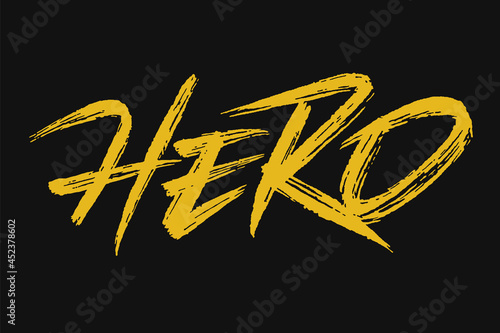 Hero vector lettering