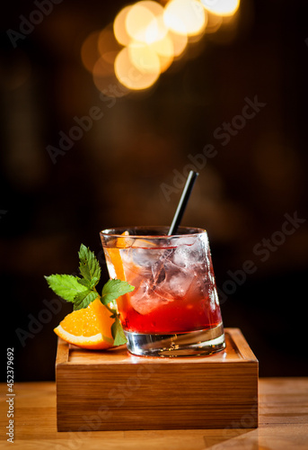 cocktail with lime and mint