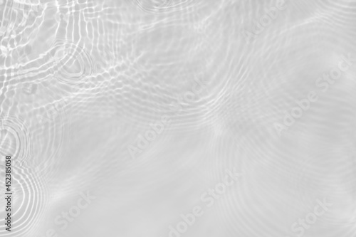 Water texture reflection overlay effect for photo and mockup. Organic drop shadow caustic effect with wave refraction of light on a white or gray wall.