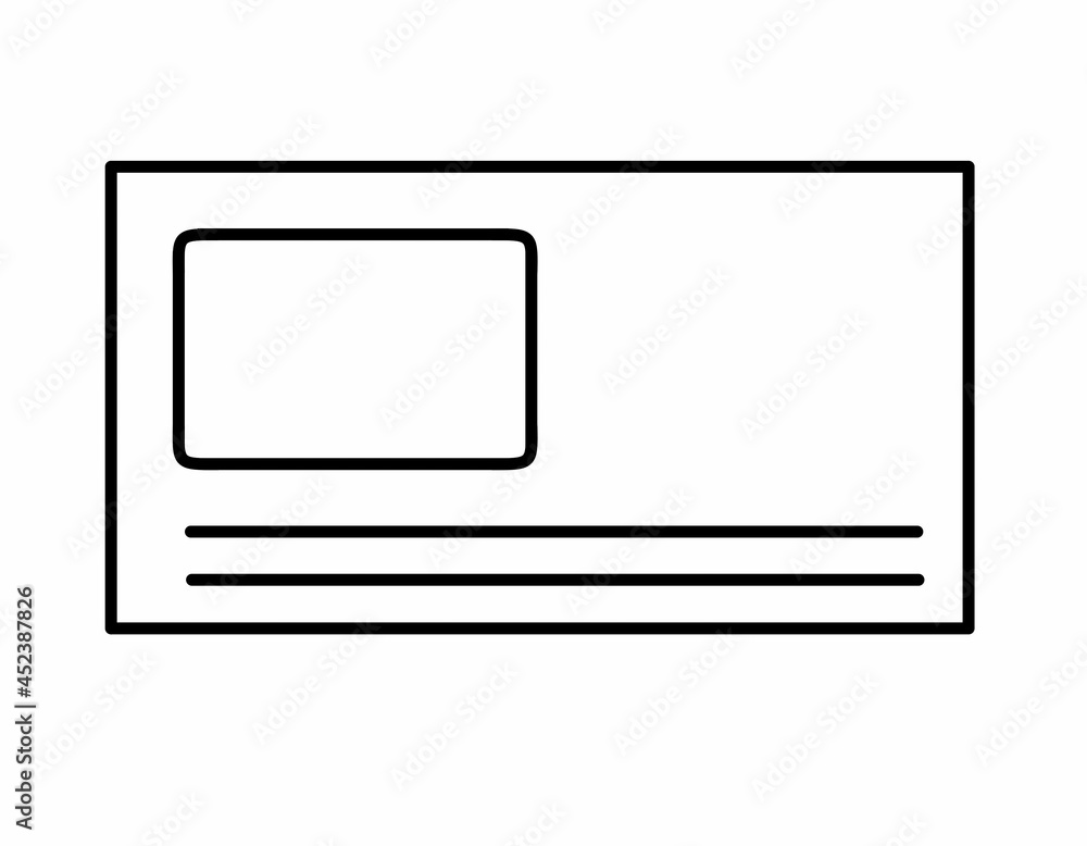 封筒線(線画) 封筒線(線画)