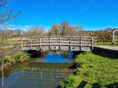 wooden bridge in the park
