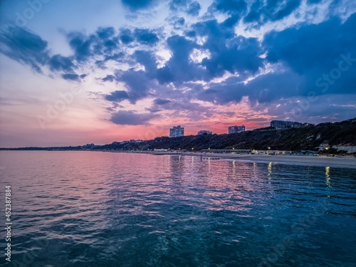 sunset over the sea